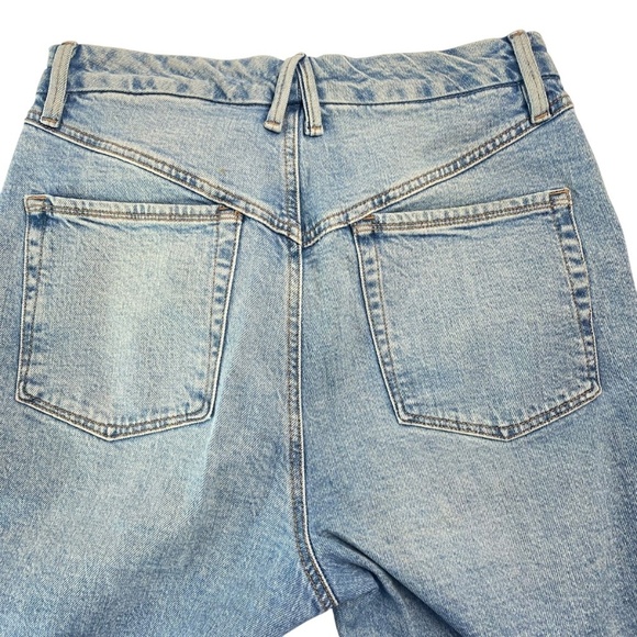 GOOD AMERICAN Good Boy Split Hem High Waist Straight Leg Jeans Size 8/29 - Picture 4 of 8